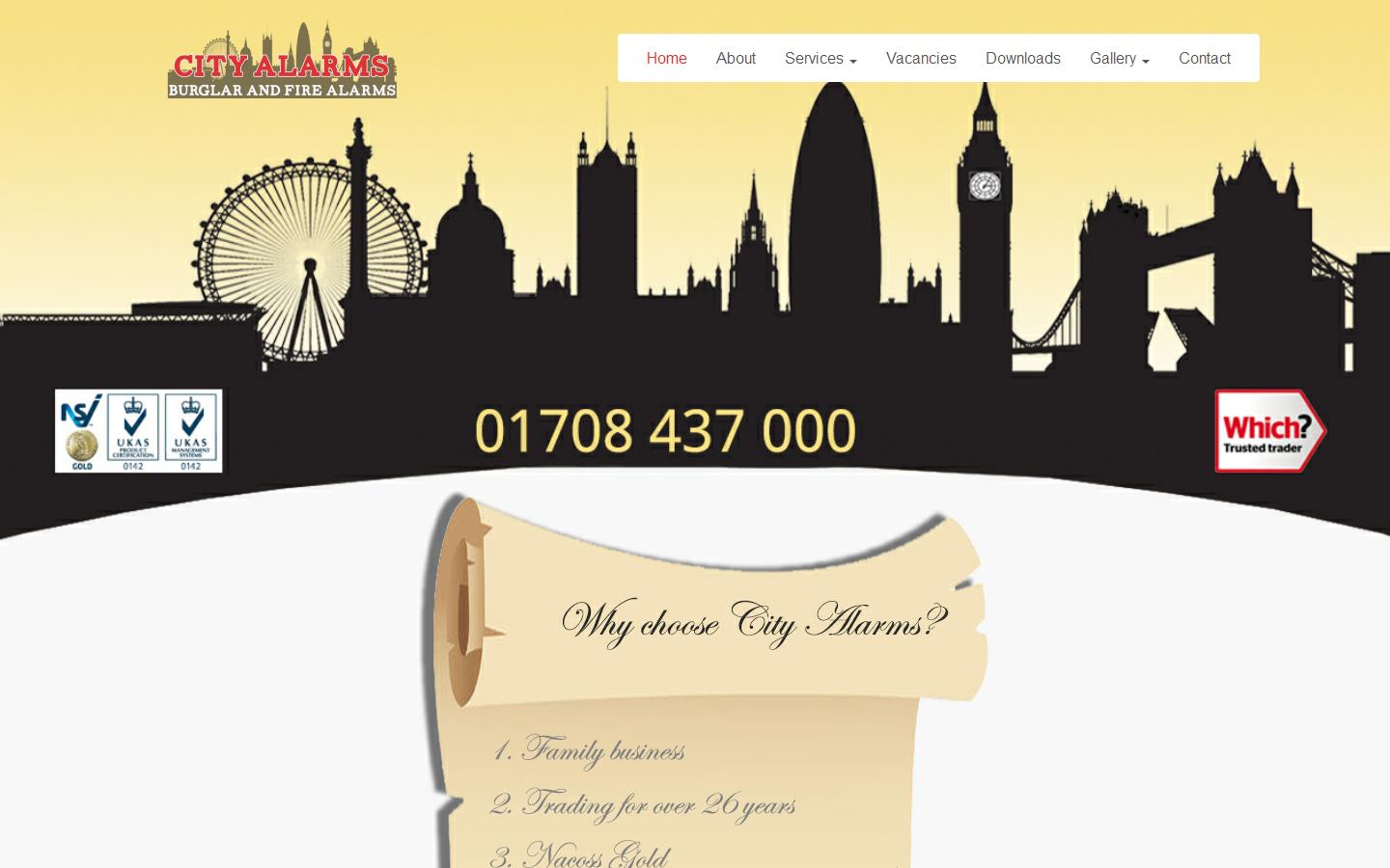City Alarms Ltd Website