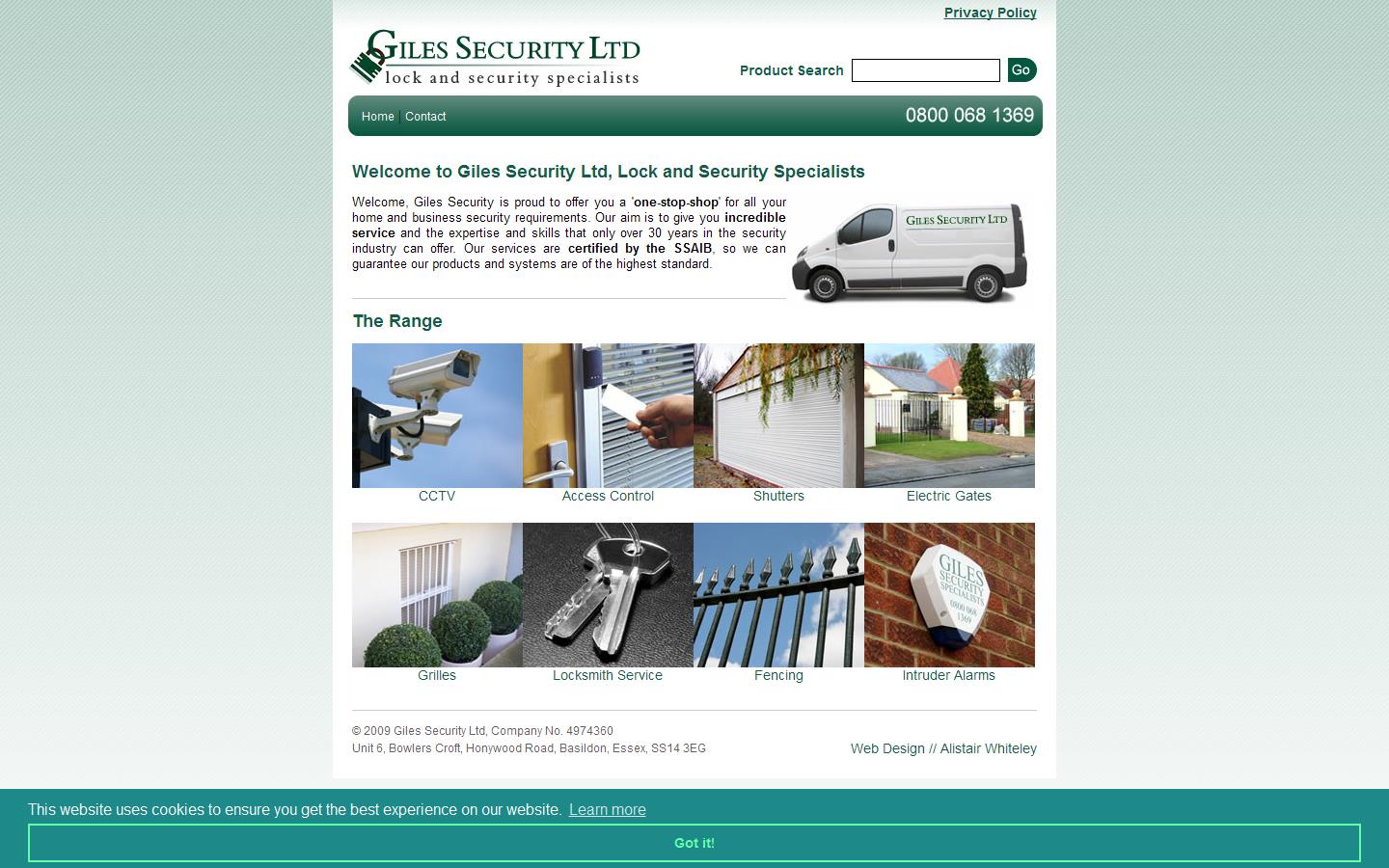 Giles Security Ltd Website