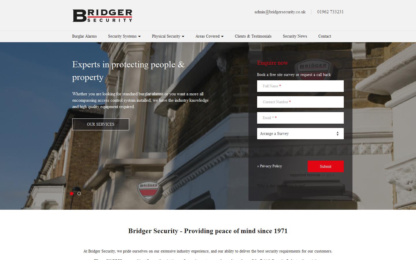 Bridger Security Website