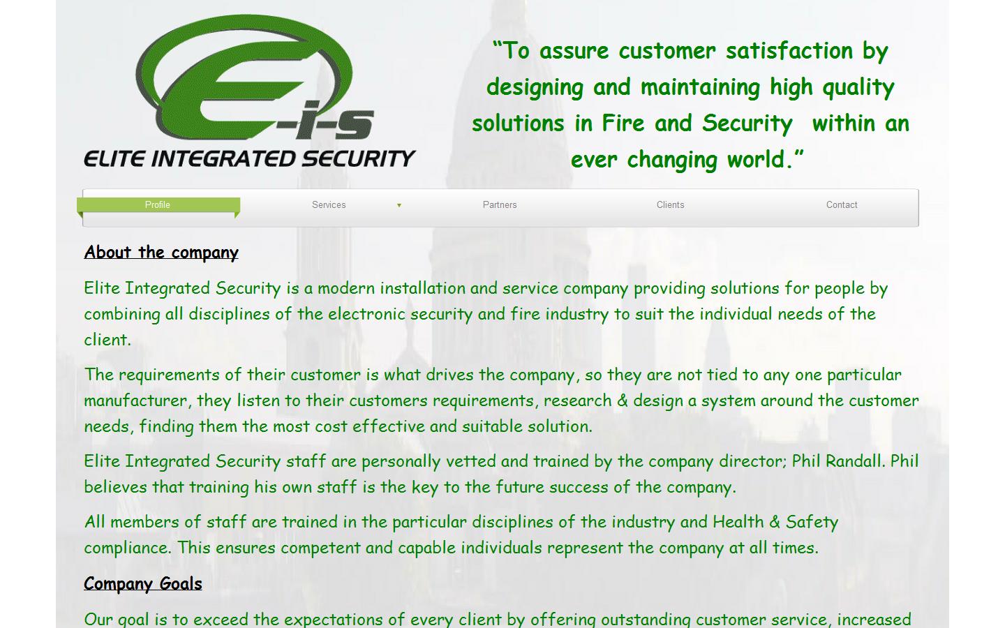 Elite Integrated Security Website
