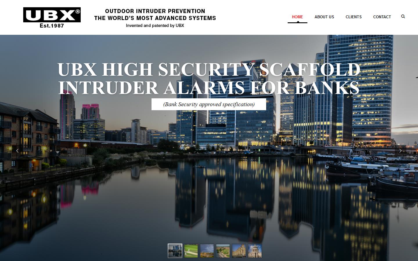 U B X Security Systems Website