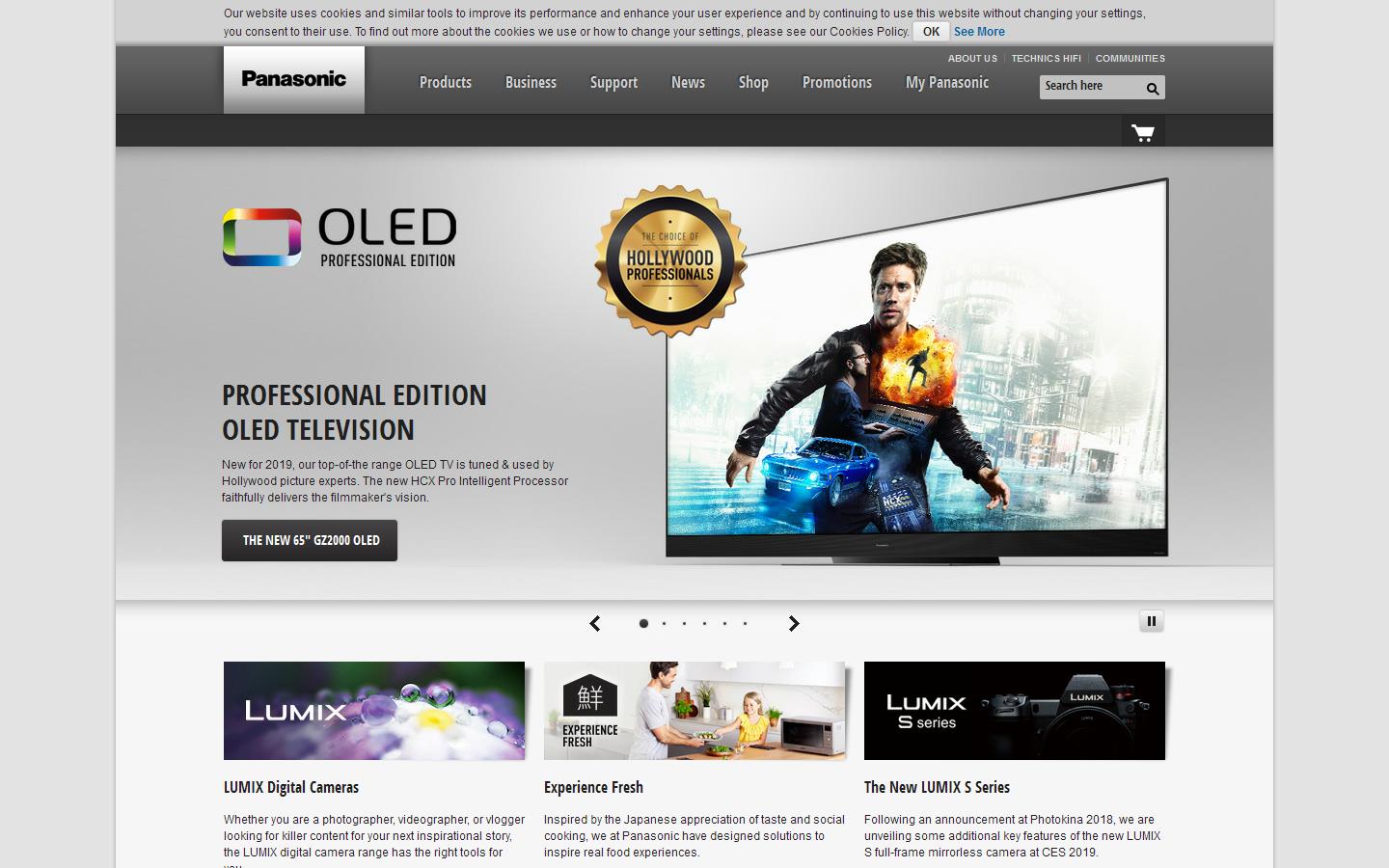 Panasonic UK Website