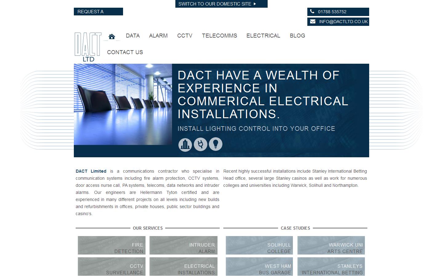 Dact Maintenance Ltd Website