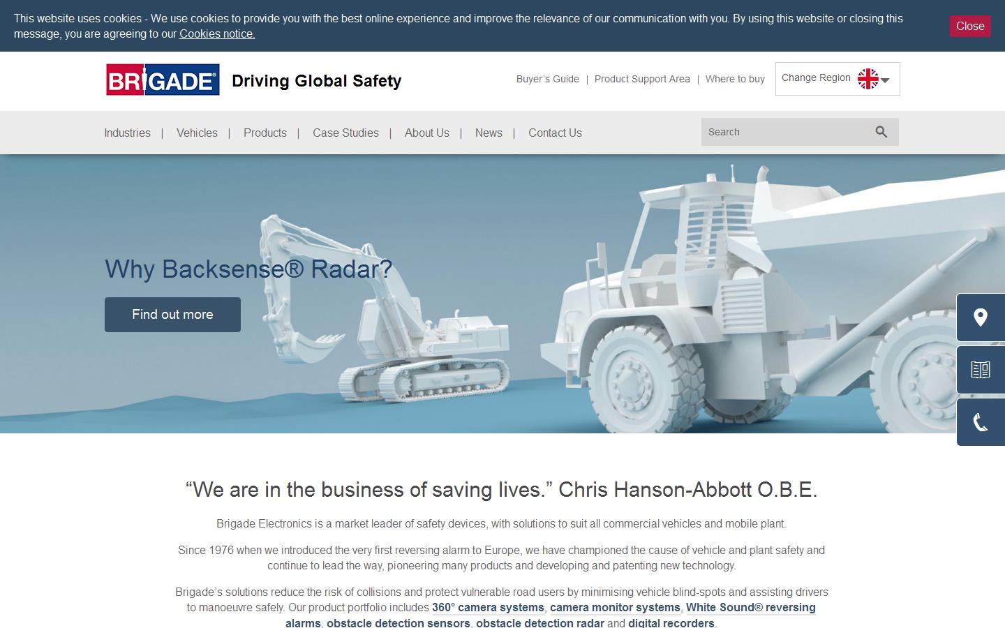 Brigade Electronics UK Ltd Website