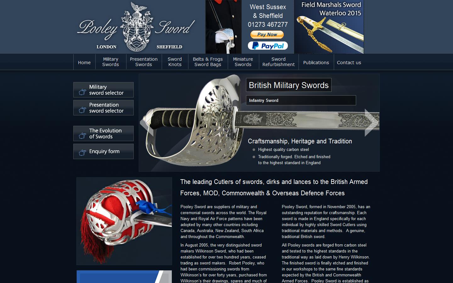 Pooley Sword Website