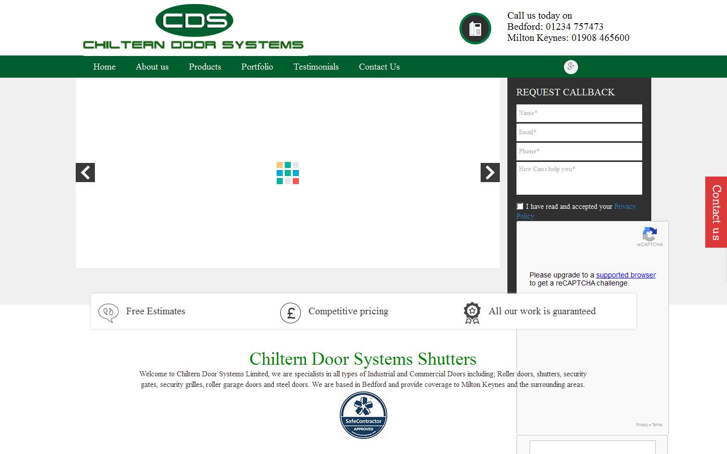 Chiltern Door Systems Ltd Website