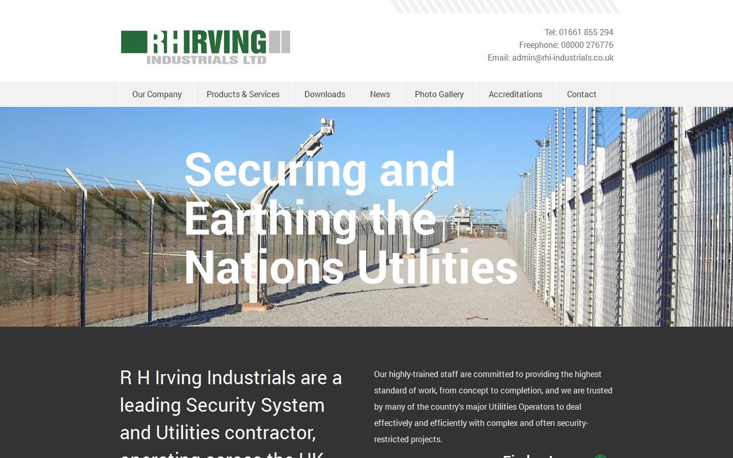 R H Irving Industrials Ltd Website