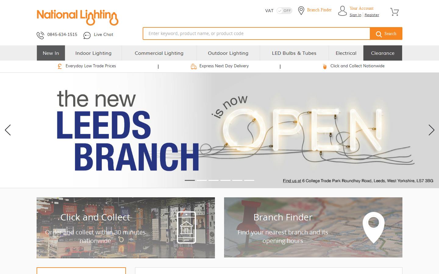 National Lighting Ltd Website