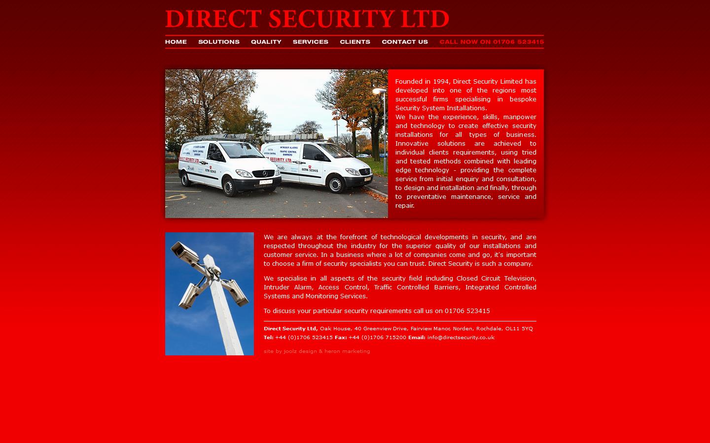 Direct Security Ltd Website
