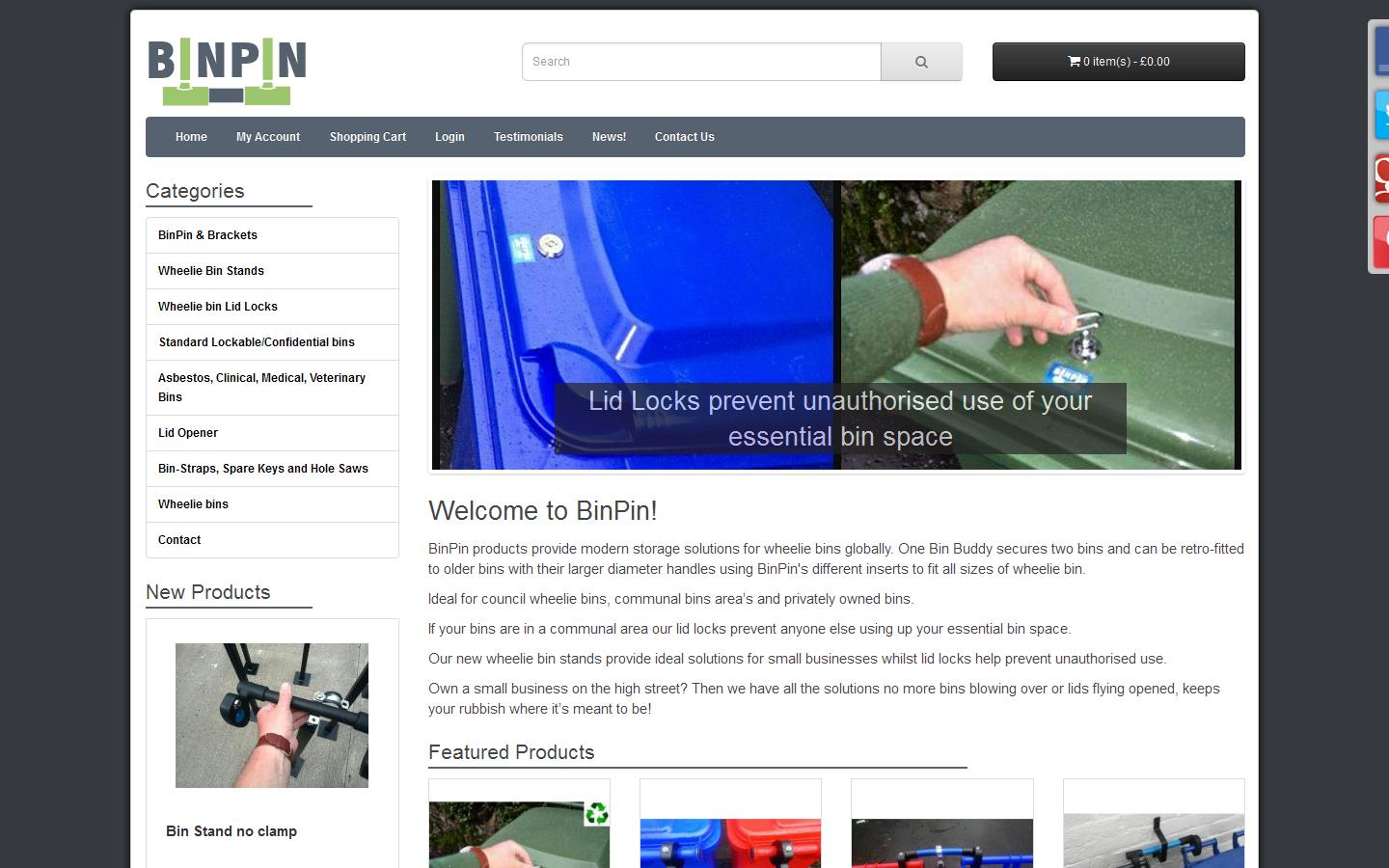 Binpin UK Ltd Website