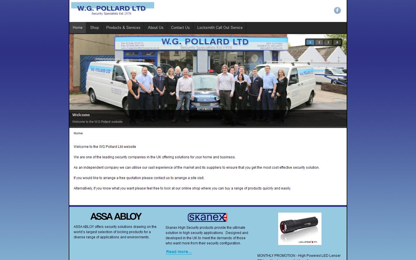 W G Pollard Locksmith & Safe Engineers Website