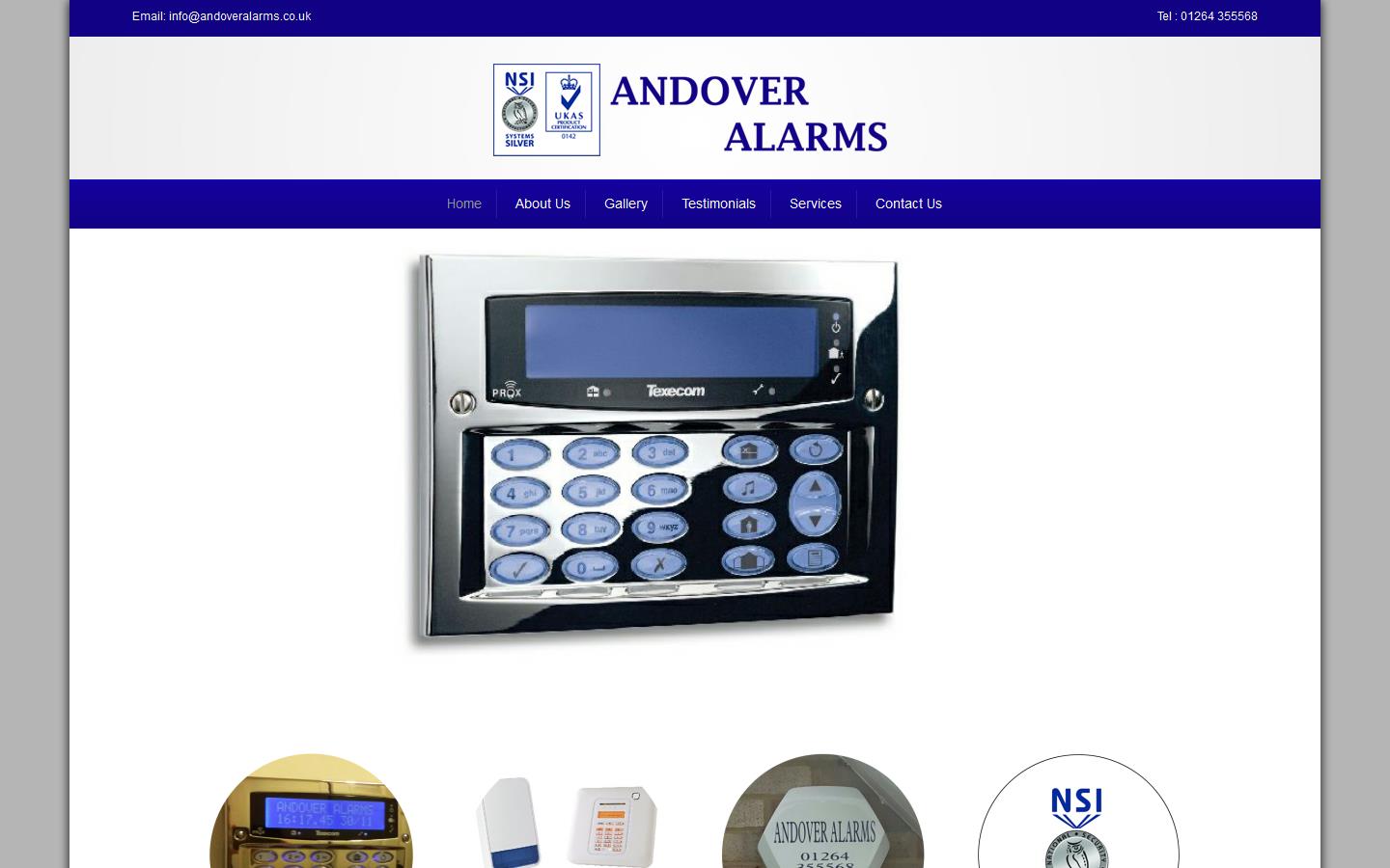 Andover Alarms Website