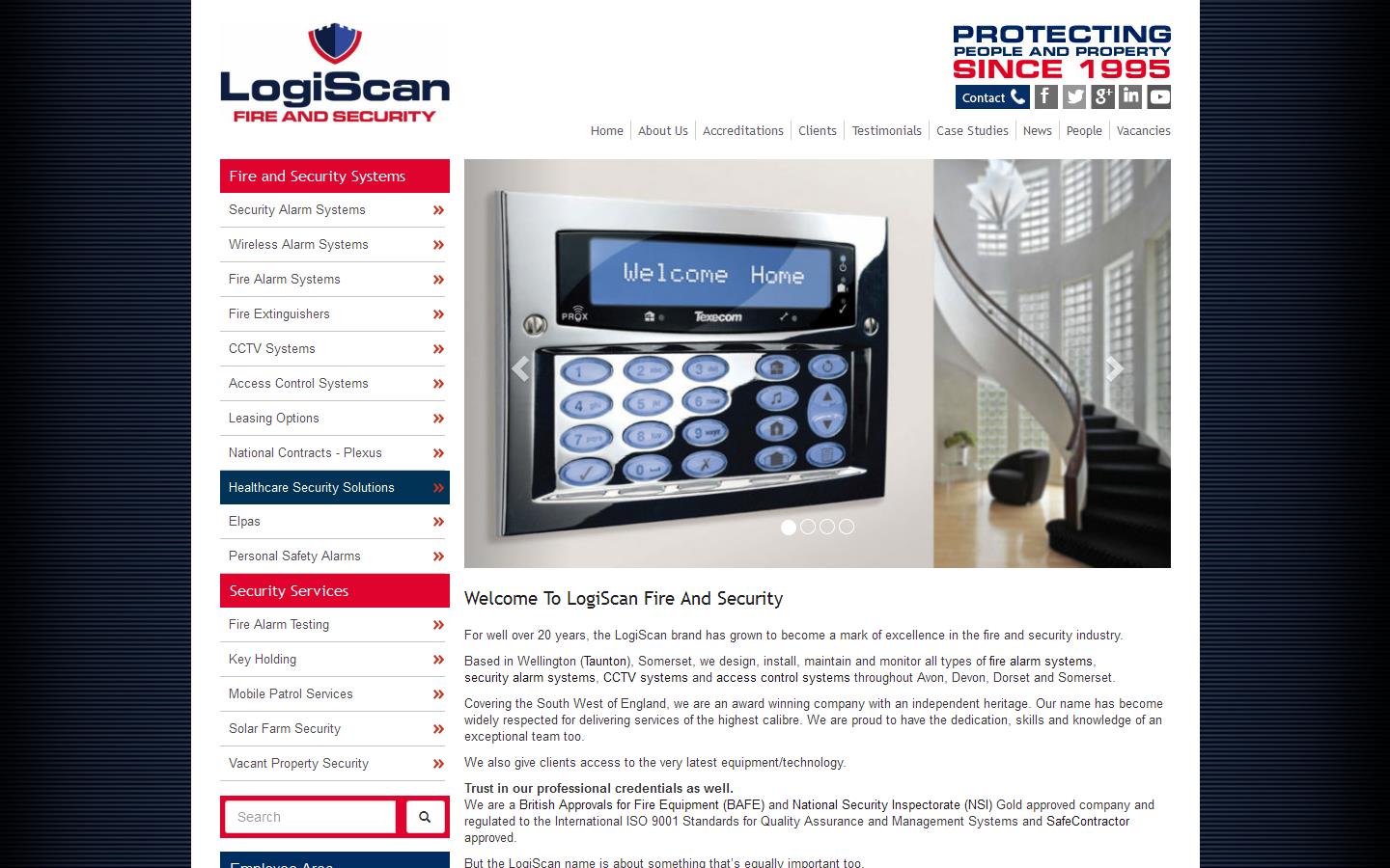 Logiscan Fire & Security Website