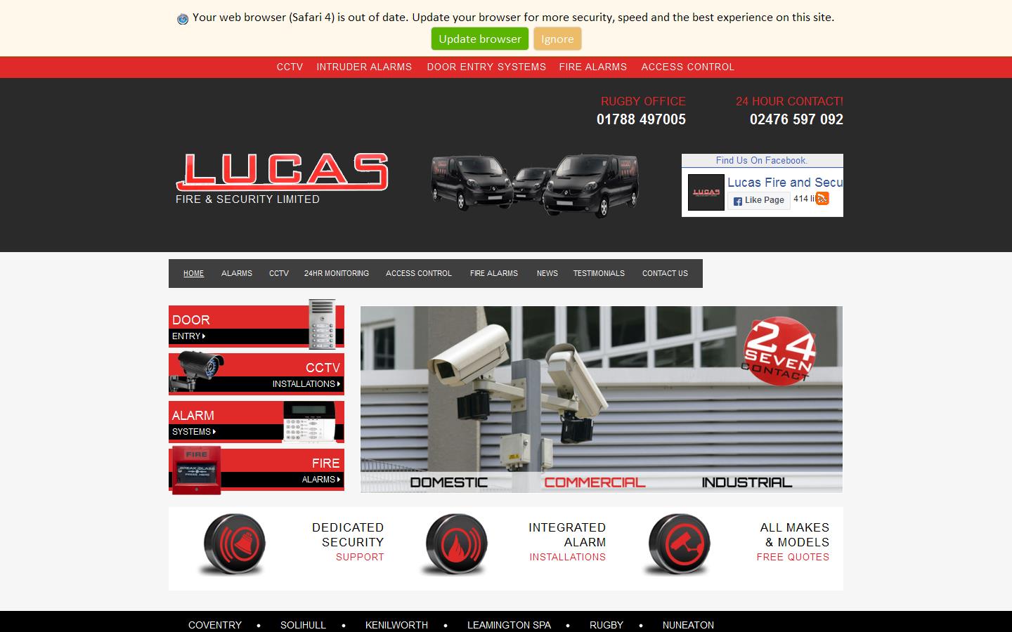 Lucas Fire & Security Ltd Website
