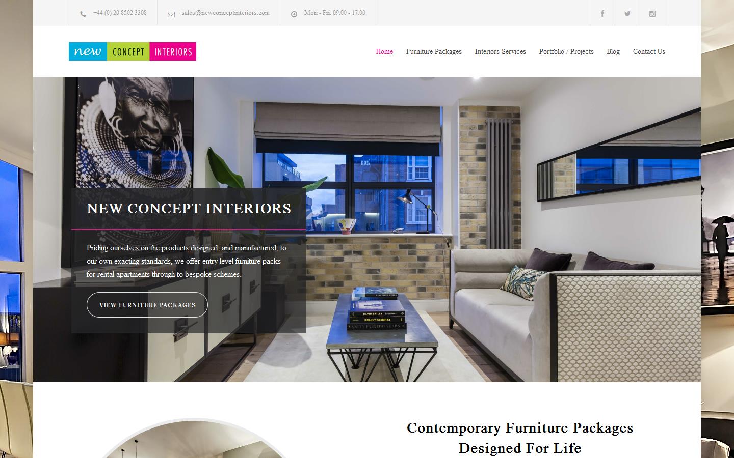 New Concept Interiors Website