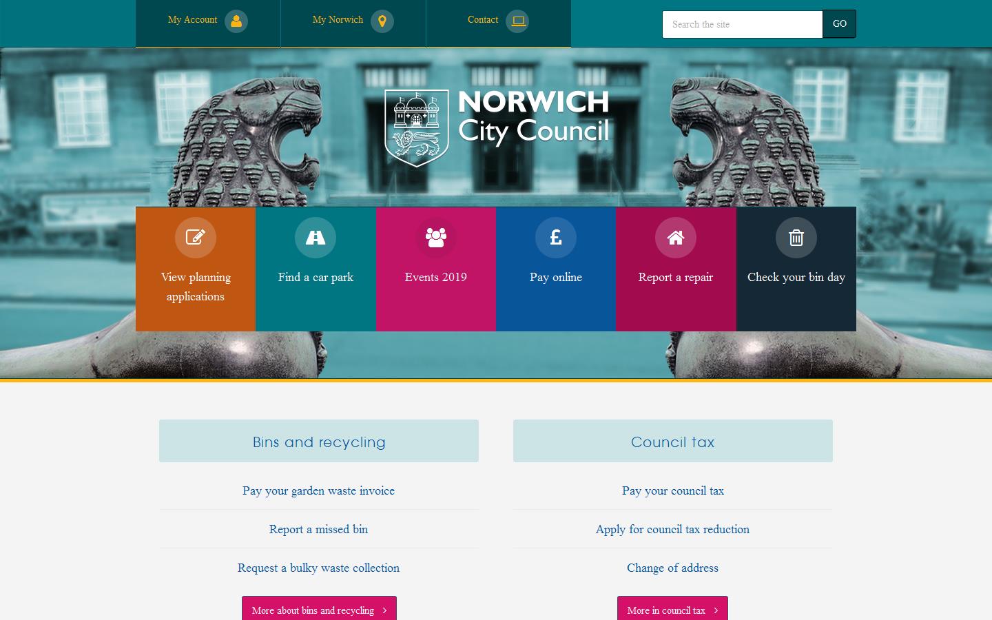 Norwich Community Alarm Service Website