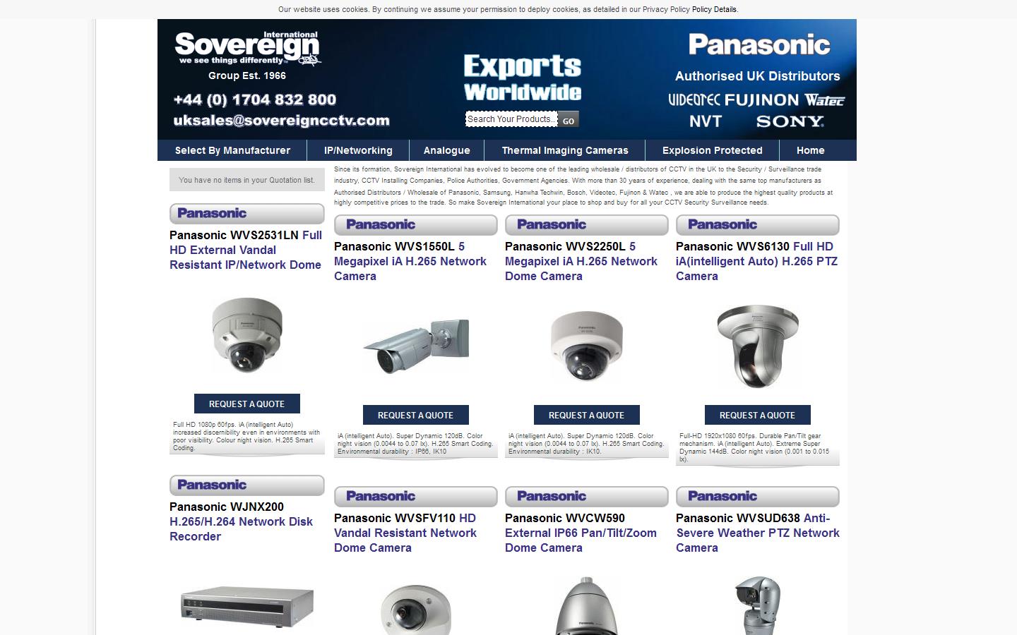 Sovereign International Ltd Website