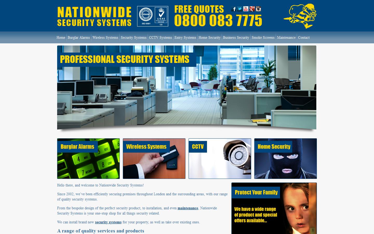 Nationwide Security Systems Website