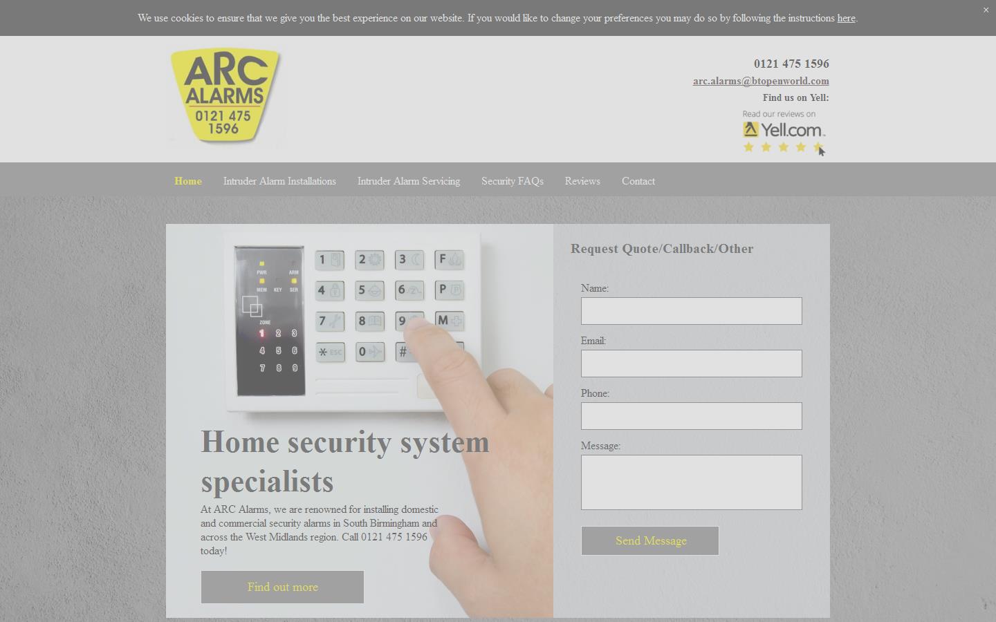ARC Alarms LLP Website