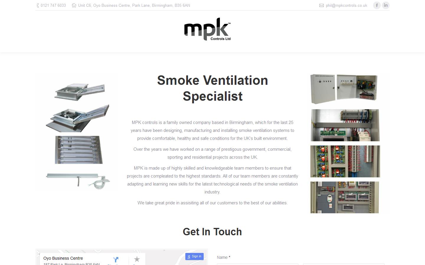 MPK Controls Ltd Website