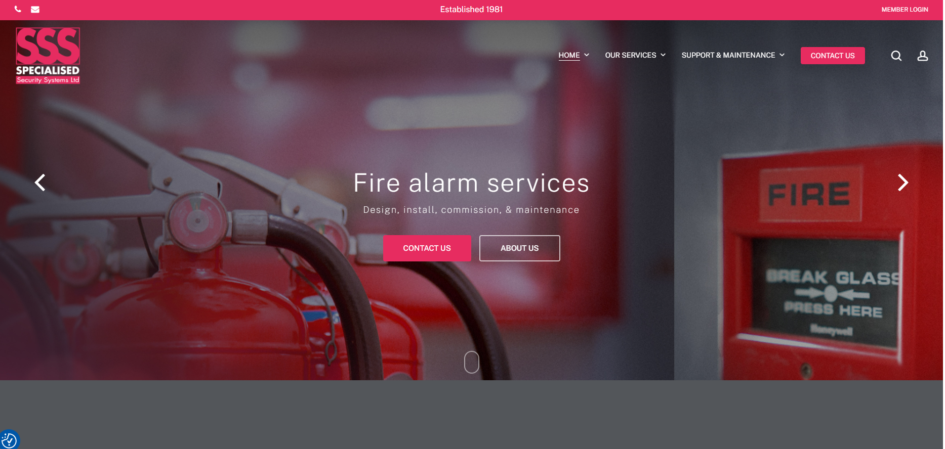 Specialised Security Systems Website