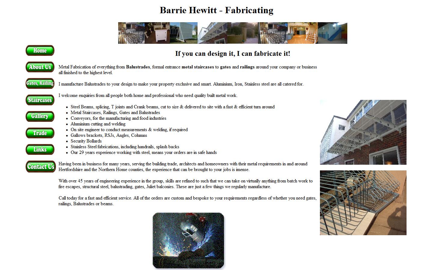 Hewitt Fabrications Website