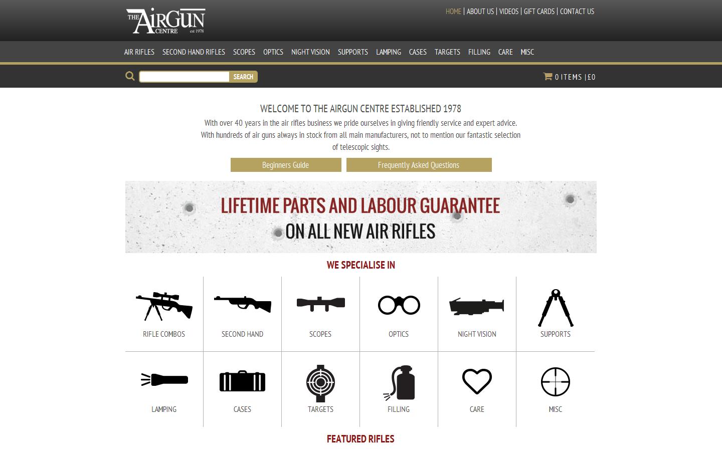 The Airgun Centre Website