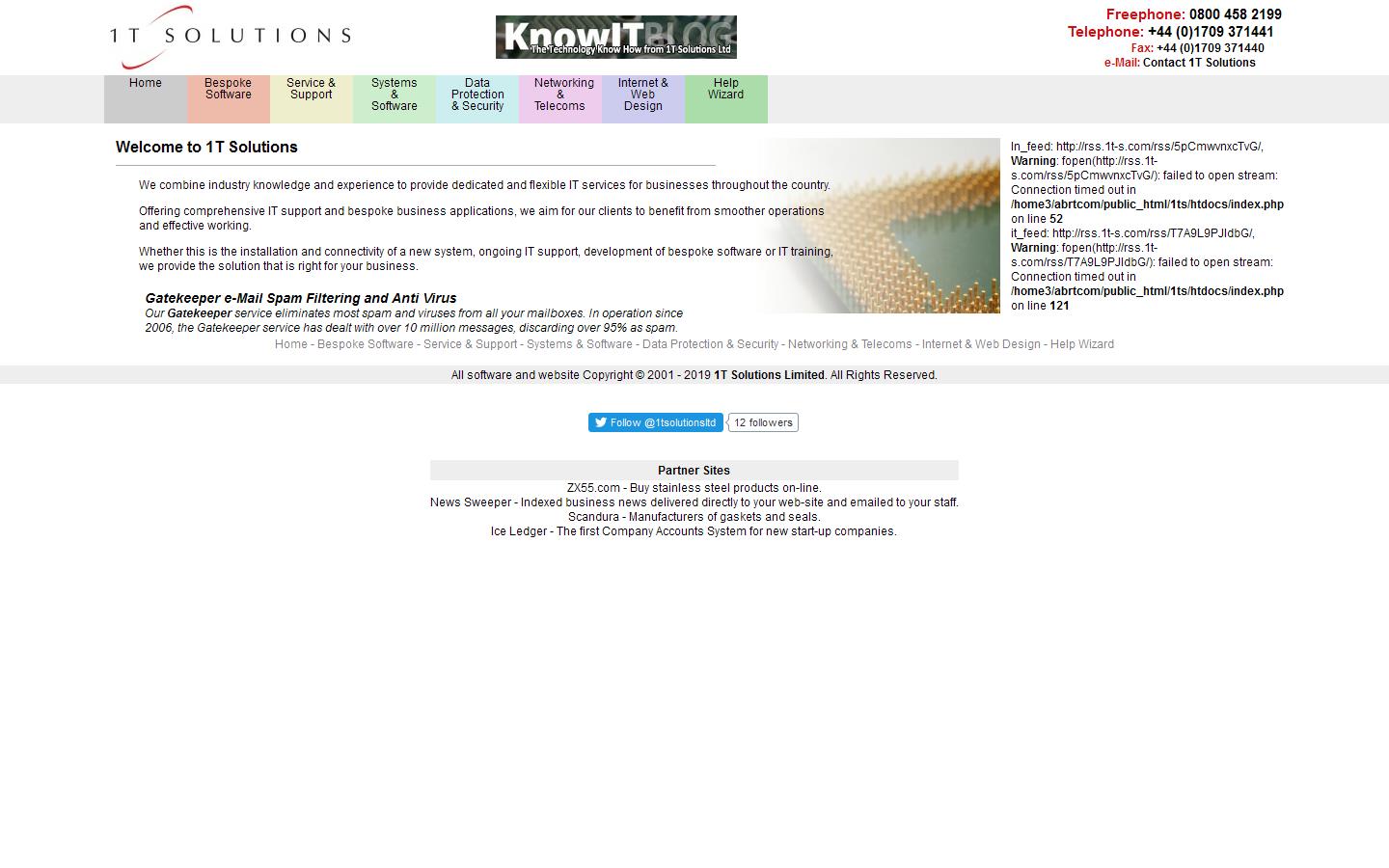 1 T Solutions Website