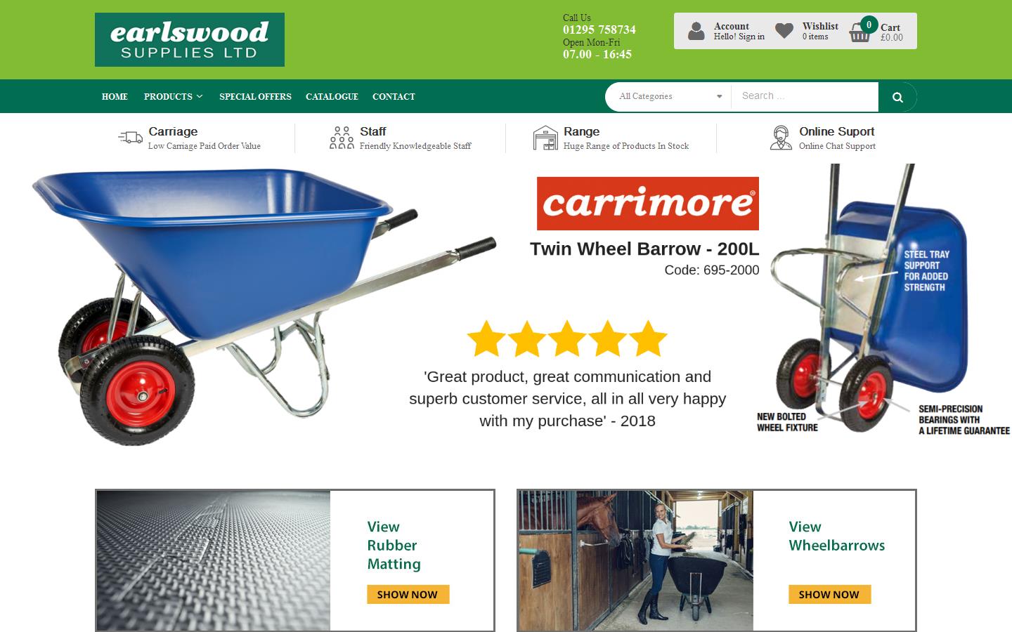 Earlswood Supplies Ltd Website