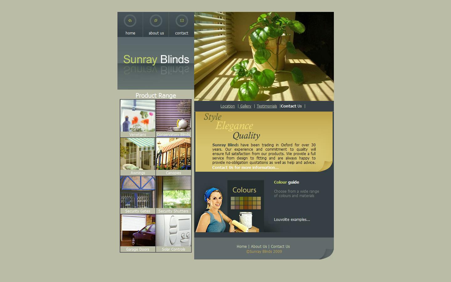 Sunray Blinds & Shutters Website
