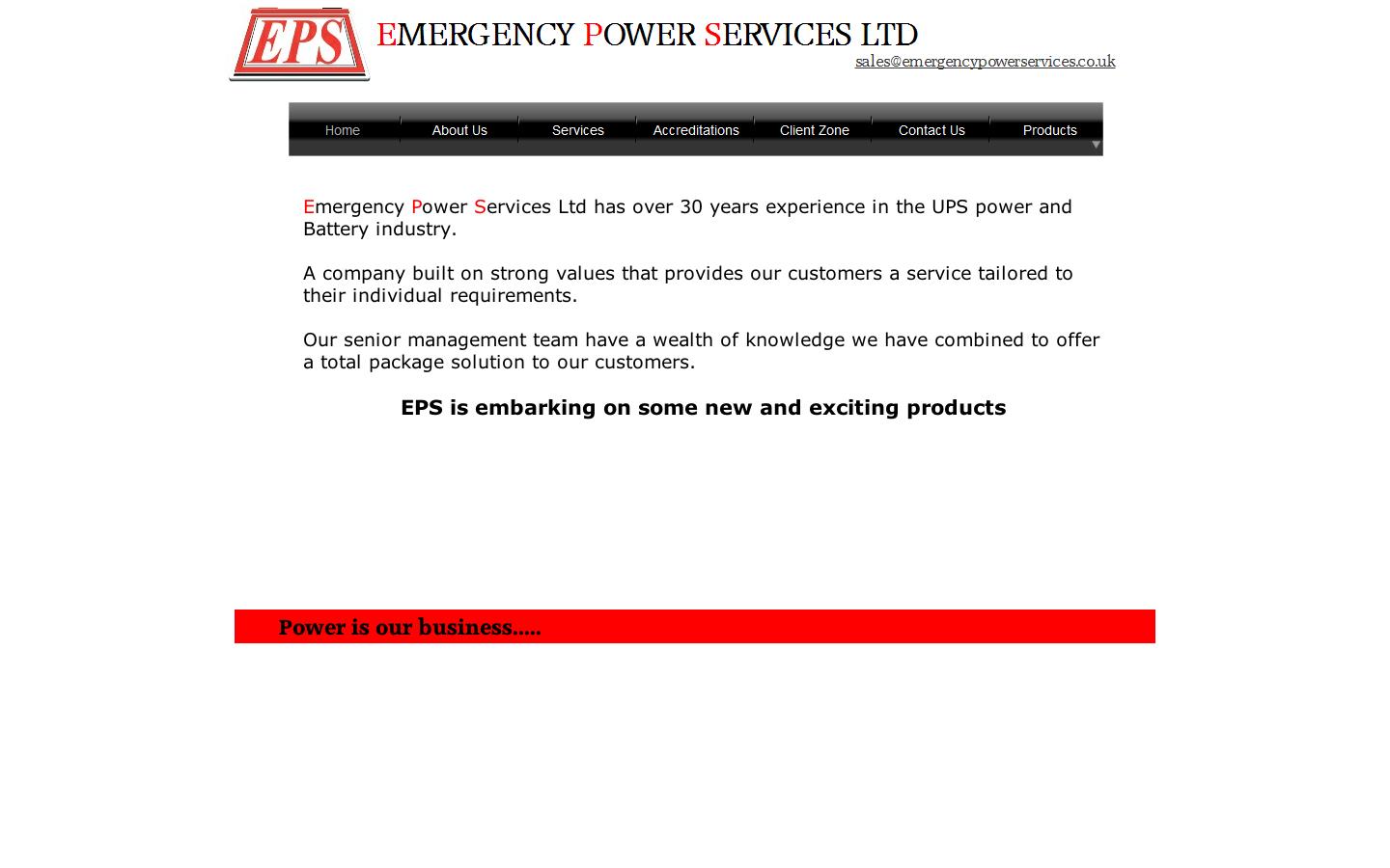 Emergency Power Services Ltd Website