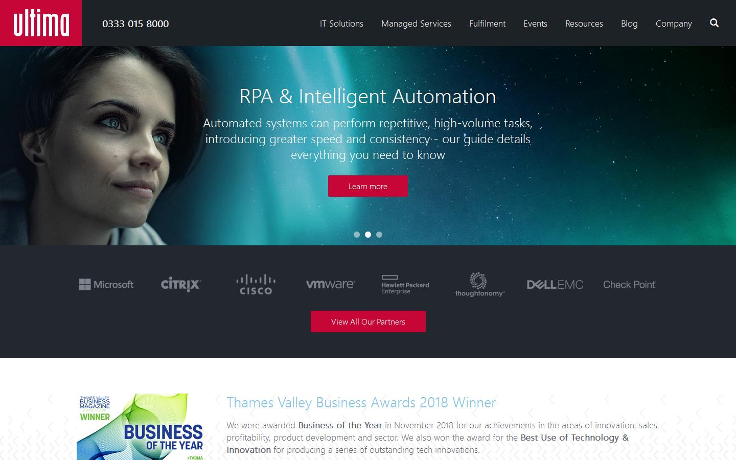 Ultima Business Systems Ltd Website