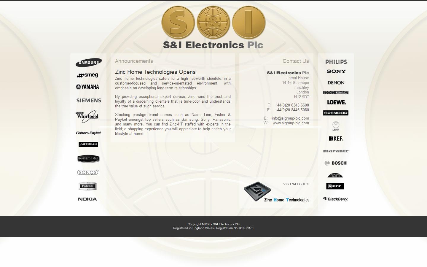 S & I Electronics Ltd Website