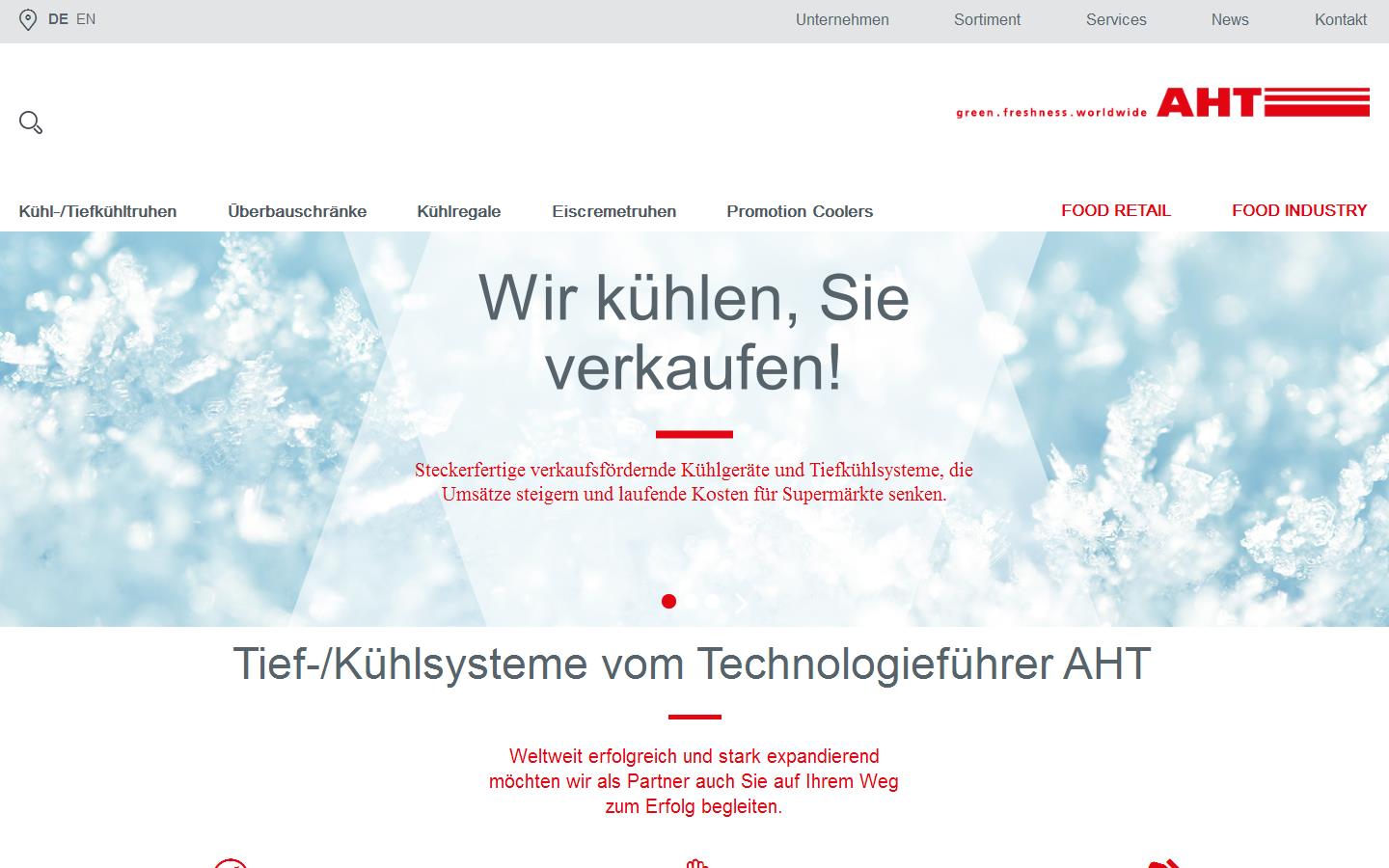 A H T Cooling Systems Website