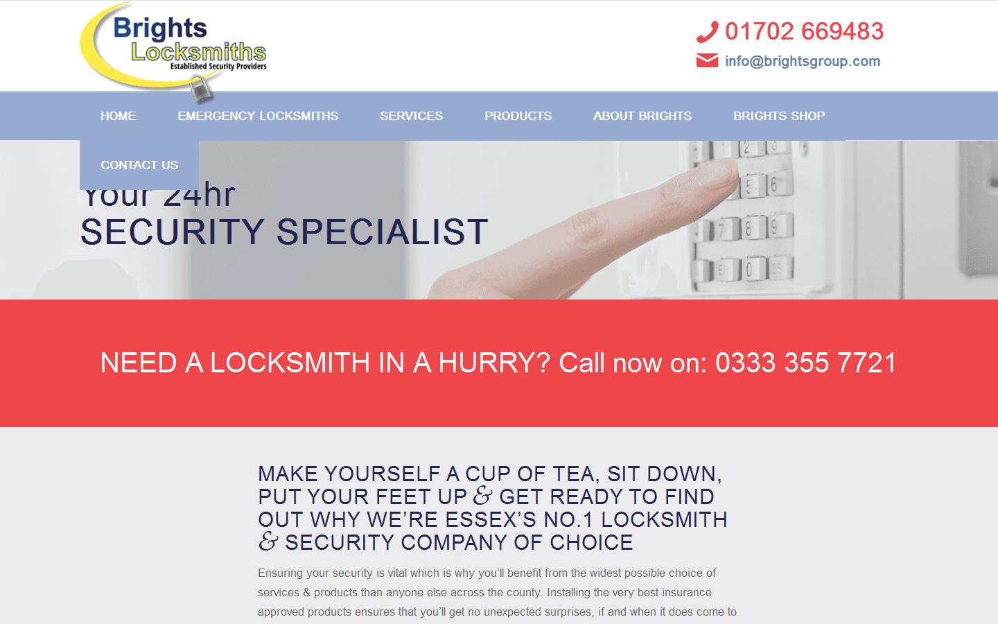 Bright''s Locksmiths Website