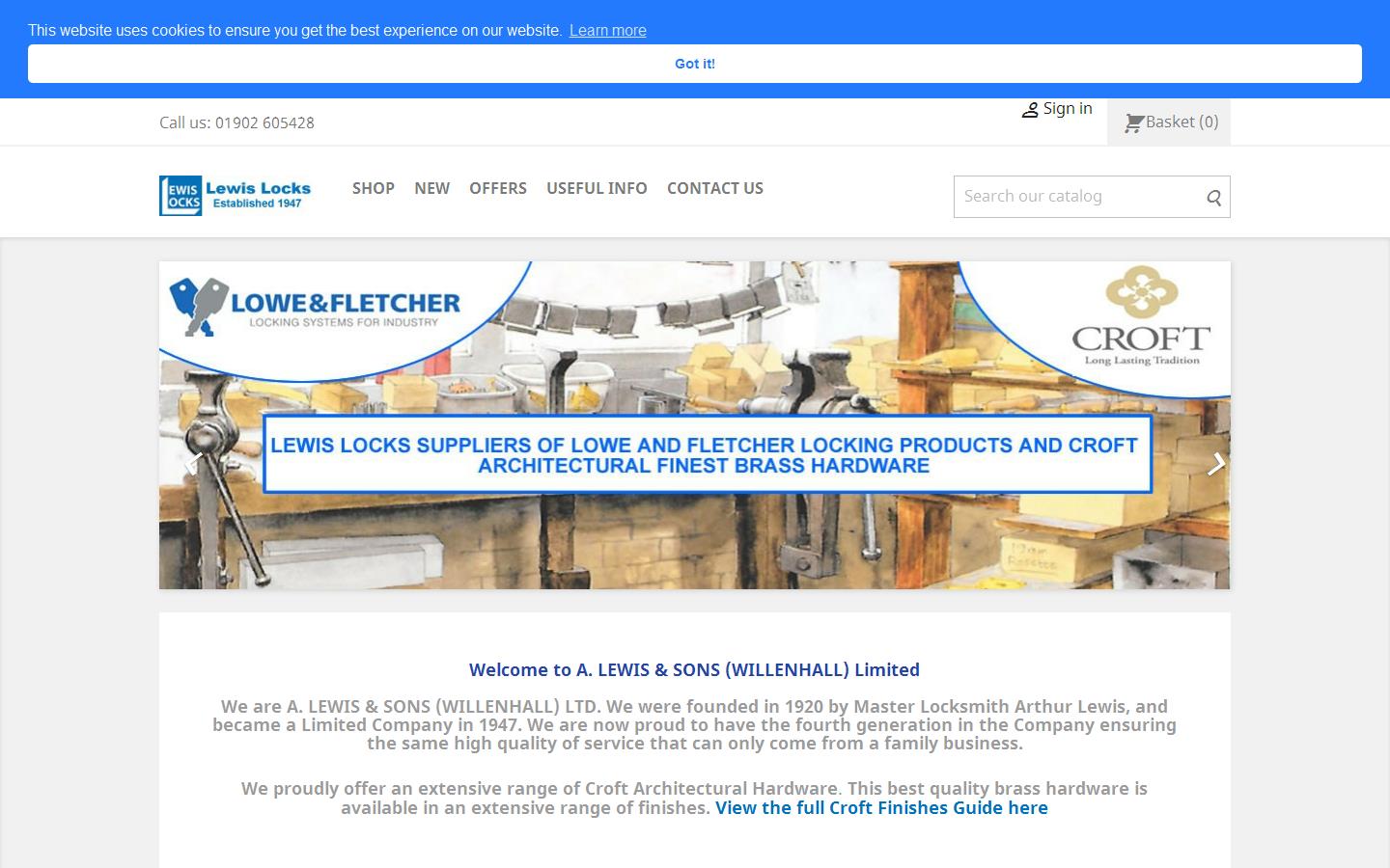 A Lewis & Sons Website