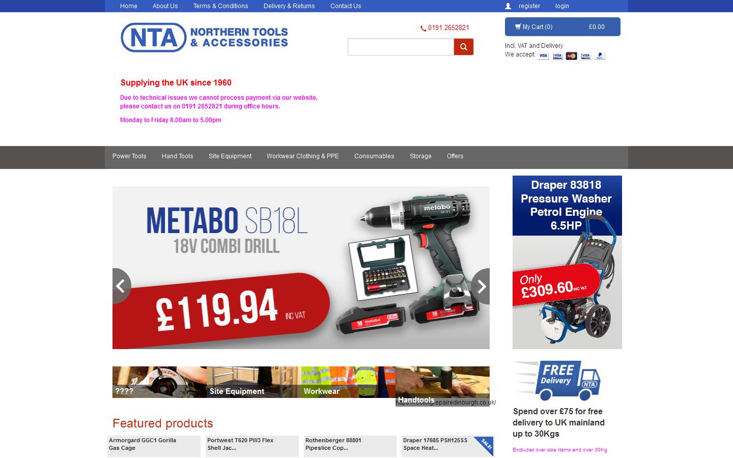 Northern Tools & Accessories Website