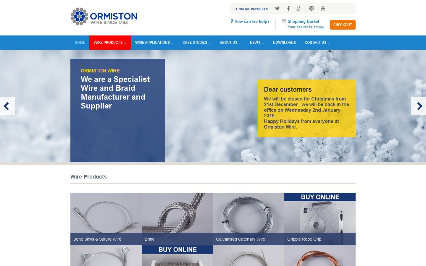 Ormiston Wire Ltd Website