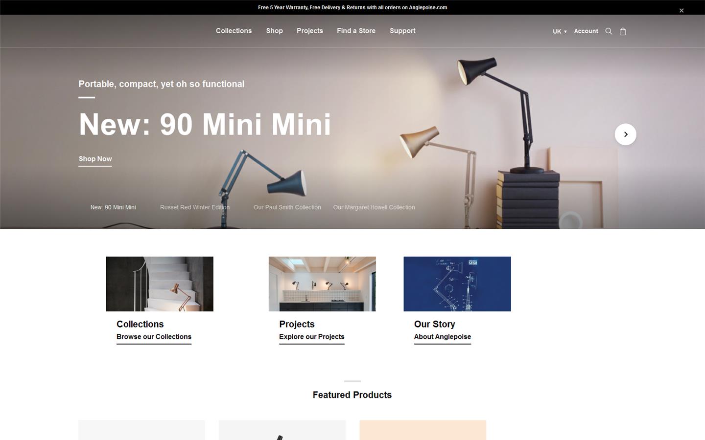Anglepoise Website