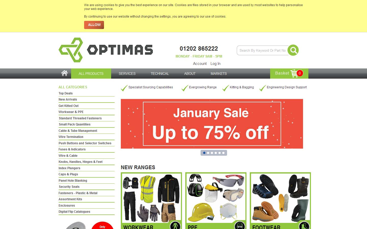 Optimas Components Website