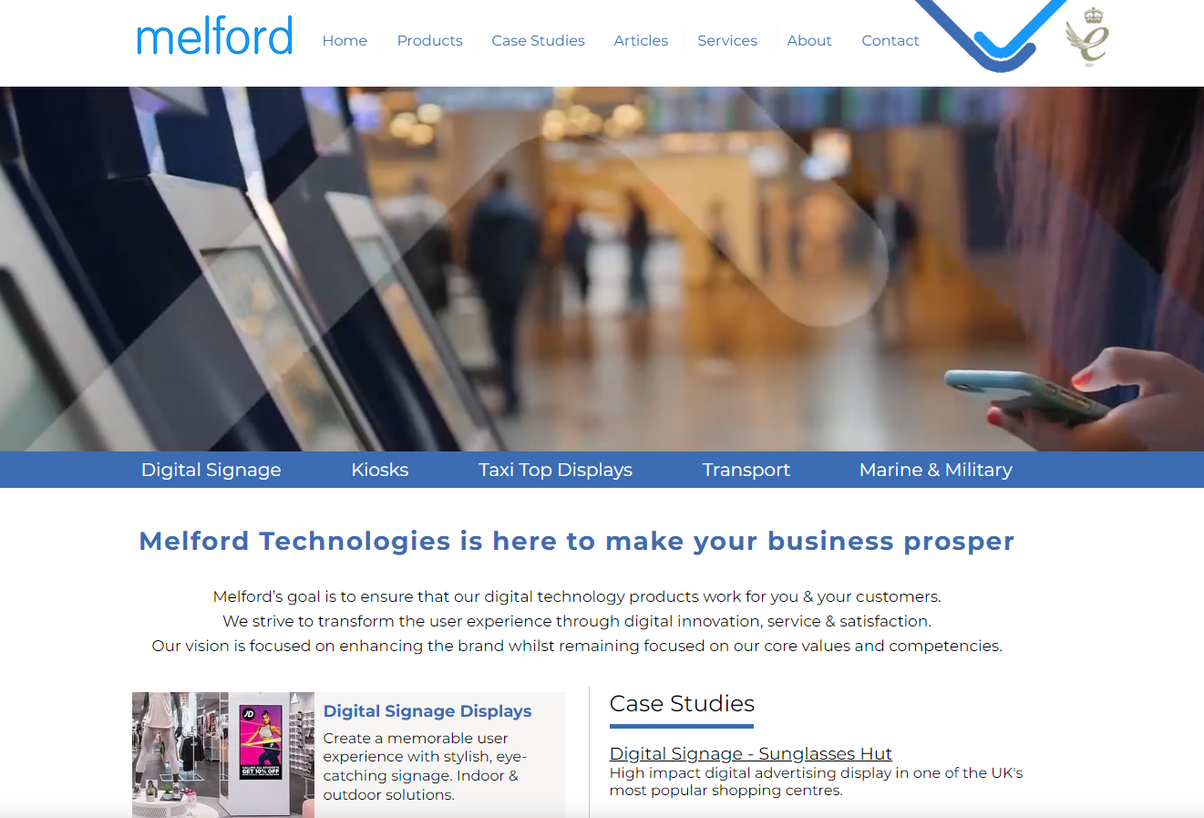 Melford Technologies Ltd Website