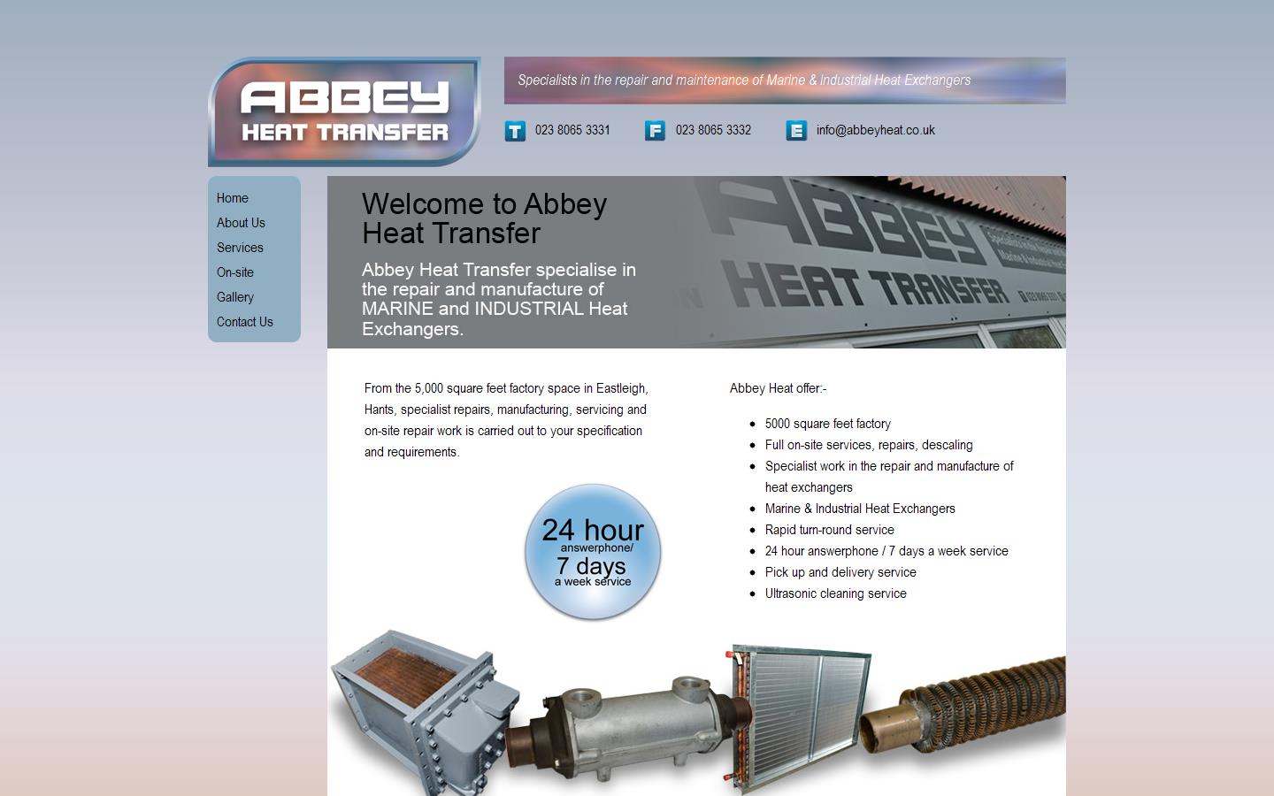 Abbey Heat Transfer Ltd Website