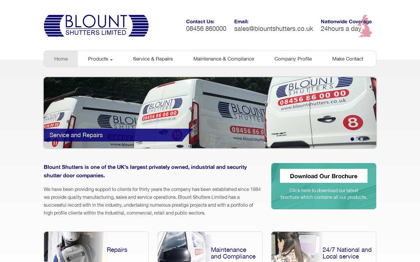 Blount Shutters Website