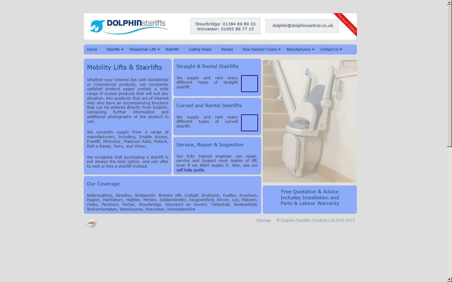 Dolphin Stairlifts (Central) Ltd Website