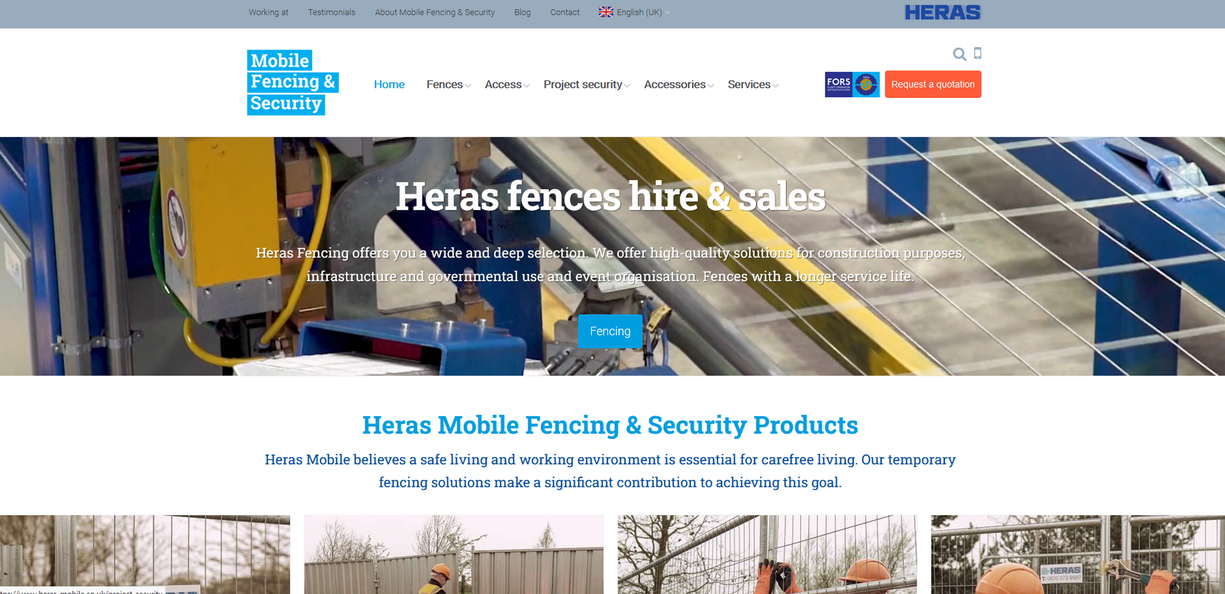 Heras Mobile Fencing & Security Ltd Website