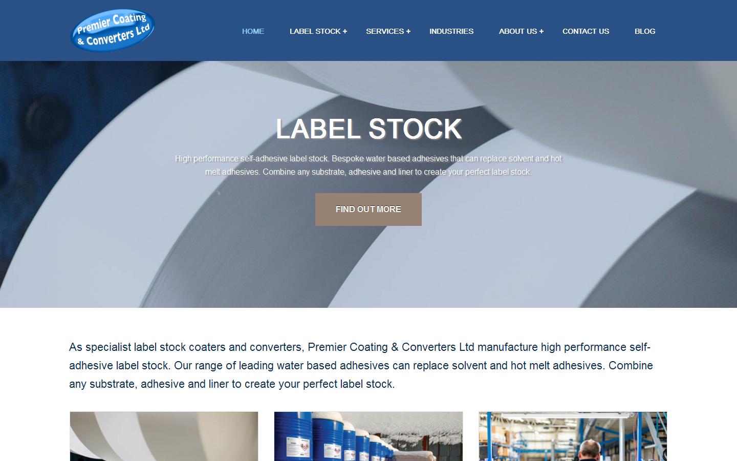 Premier Coatings & Converters Ltd Website