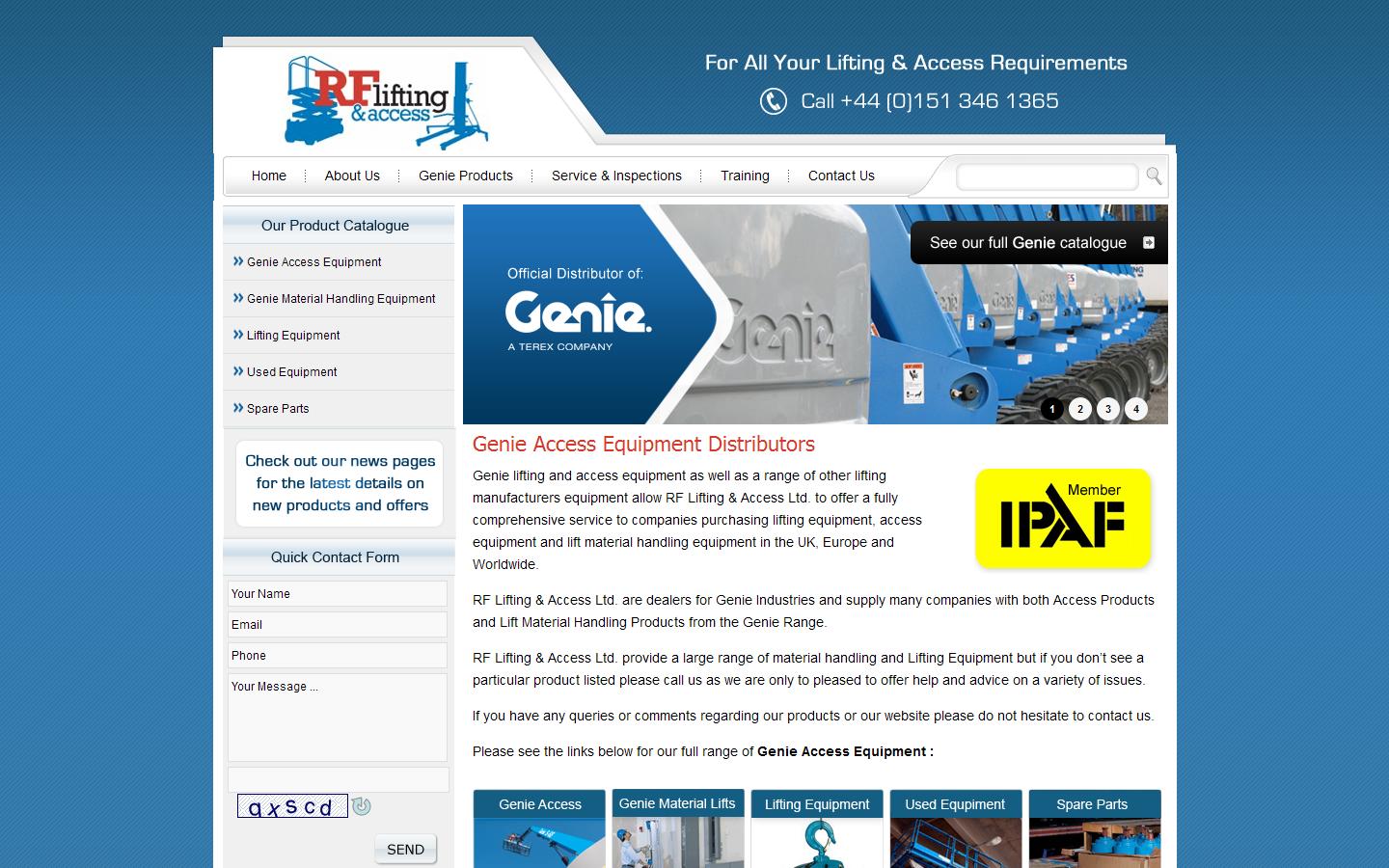 RF Lifting & Access Ltd Website