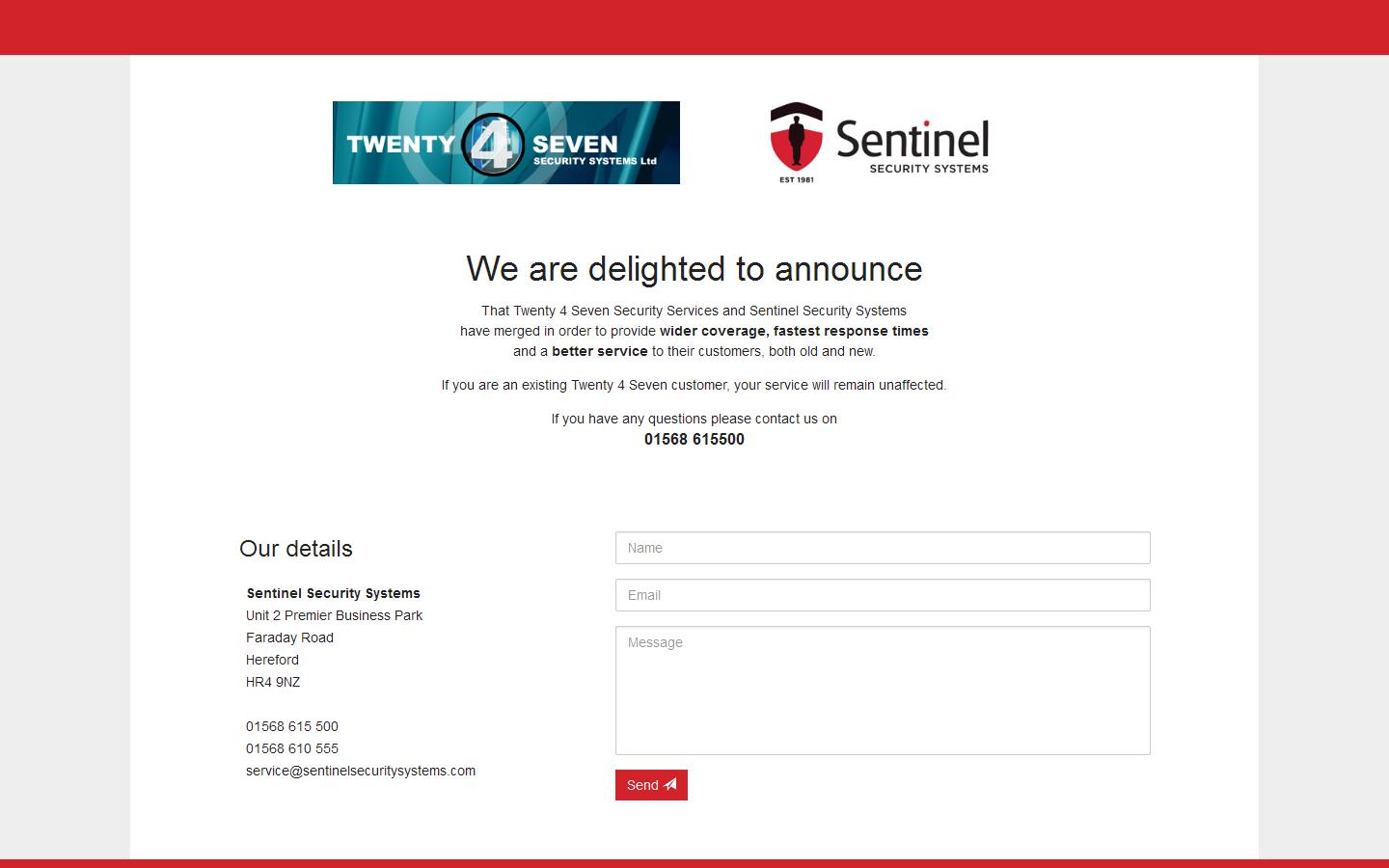 Twenty 4 Seven Security Systems Ltd Website