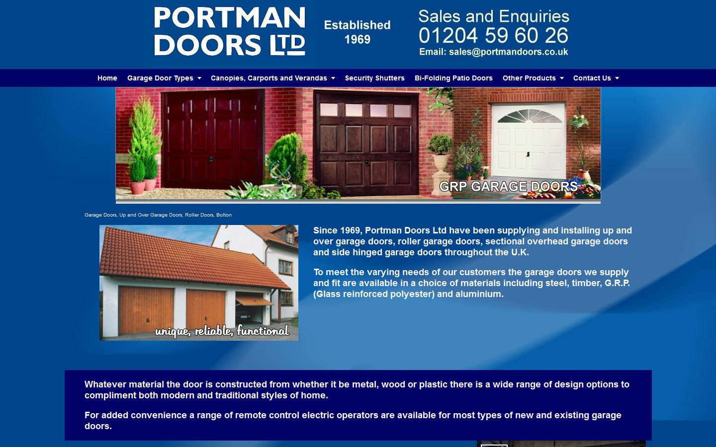 Portman Doors Website
