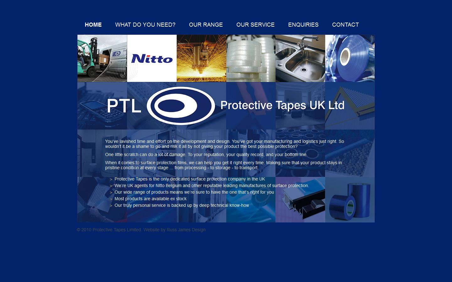Protective Tapes UK Ltd Website